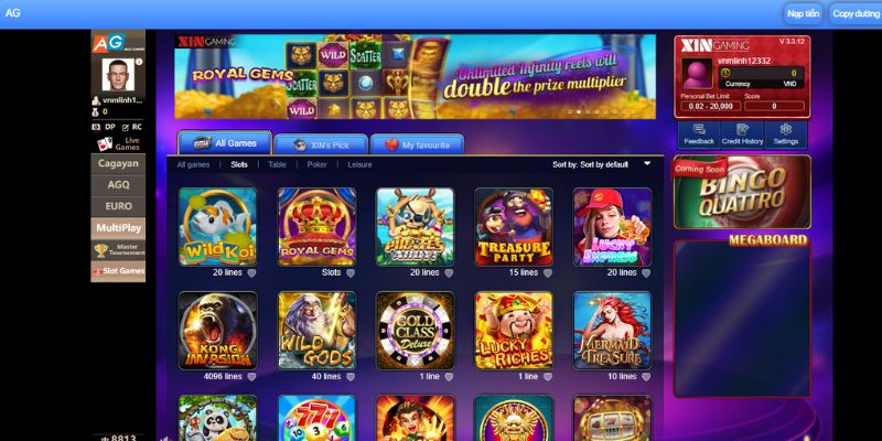 Kho game chất lượng tại sảnh cược Tf88 casino